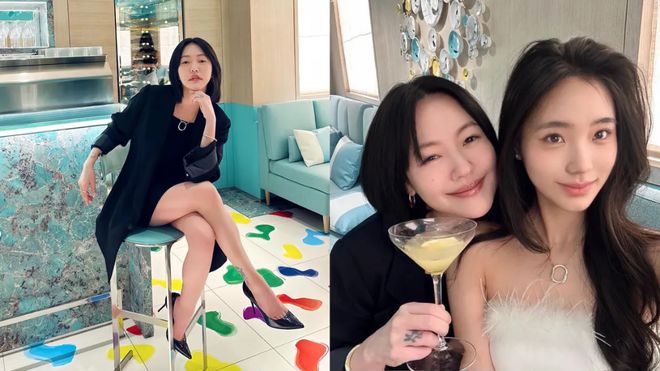 小S亮美腿吃Tiffany下午茶二女儿Lily不留情面比妈还性感